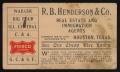 Text: [R. B. Hendrson and Company Business Card]
