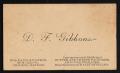 Text: [D. F. Gibbons' Business Card]