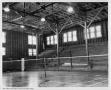 Photograph: [Interior of Austin Atheltic Club with scaffolding before painting]