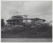 Primary view of [Lester Palmer Auditorium exterior during construction]