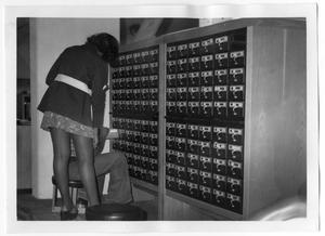 Primary view of object titled '[Card Catalog at the Emily Fowler Library]'.