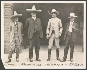 Primary view of object titled '[Four Men Wearing Cowboy Hats]'.