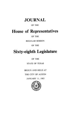 Primary view of object titled 'Journal of the House of Representatives of the Regular Session of the Sixty-Eighth Legislature of the State of Texas, Volume 2'.