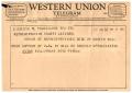 Primary view of [Telegram from Alton Willingham, April 23,1957]