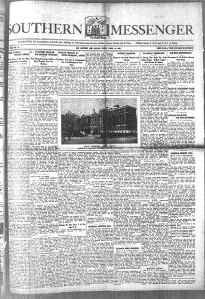 Primary view of object titled 'Southern Messenger (San Antonio and Dallas, Tex.), Vol. 30, No. 10, Ed. 1 Thursday, April 14, 1921'.