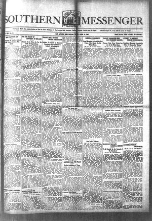 Primary view of object titled 'Southern Messenger (San Antonio and Dallas, Tex.), Vol. 30, No. 11, Ed. 1 Thursday, April 21, 1921'.