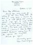 Primary view of [Letter from Mrs. Earl W. Jones to Truett Latimer, October 2, 1961]