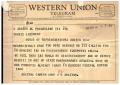 Letter: [Telegram from J. H. Austin, April 15, 1959]