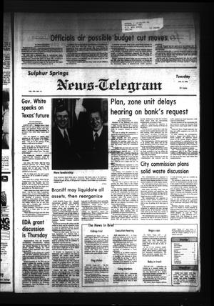 Primary view of object titled 'Sulphur Springs News-Telegram (Sulphur Springs, Tex.), Vol. 105, No. 14, Ed. 1 Tuesday, January 18, 1983'.