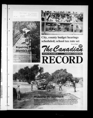 Primary view of object titled 'The Canadian Record (Canadian, Tex.), Vol. 105, No. 35, Ed. 1 Thursday, August 31, 1995'.