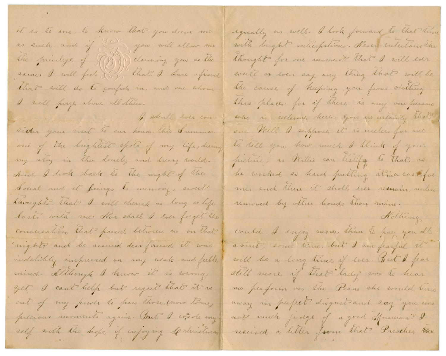 [Letter from Emma Davis to John C. Brewer, August 27, 1878]
                                                
                                                    [Sequence #]: 2 of 3
                                                
