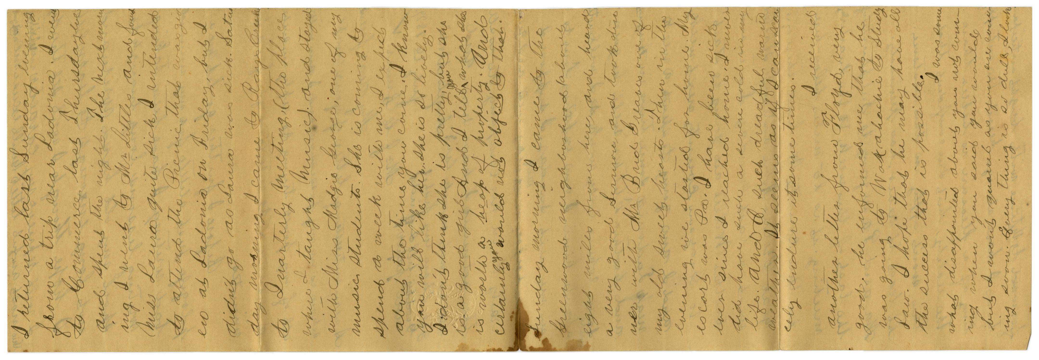 [Letter from Emma Davis to John C. Brewer, July 16, 1879]
                                                
                                                    [Sequence #]: 2 of 6
                                                