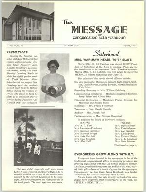 Primary view of object titled 'The Message, Volume 3, Number 33, April 1972'.