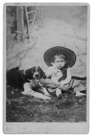 Primary view of object titled '[Portrait of an Unknown Child With Dog]'.