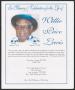 Pamphlet: [Funeral Program for Willie Price Lewis, August 30, 2014]