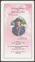 Thumbnail image of item number 1 in: '[Funeral Program for May Frances Bell, December 1, 2014]'.