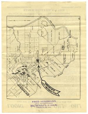Primary view of object titled '[Kinch Hillyer Map and Advertisement]'.