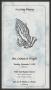 Pamphlet: [Funeral Program for Bro. Coleman A. Wright, November 7, 1955]