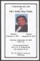 Thumbnail image of item number 1 in: '[Funeral Program for Mrs. Della Mae Walls, September 18, 2010]'.