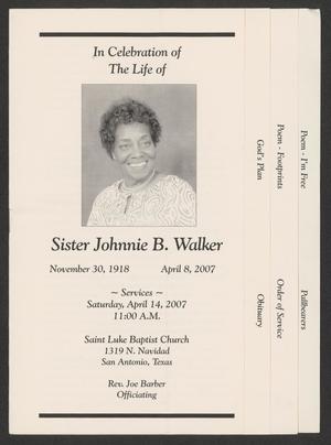Primary view of object titled '[Funeral Program for Sister Johnnie B. Walker, April 14, 2007]'.