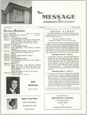 Primary view of object titled 'The Message, Volume 9, Number 23, March 1982'.