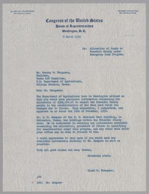 Primary view of object titled '[Letter from Clark W. Thompson to Searcy M. Ferguson, March 6, 1959]'.
