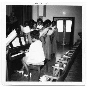 Primary view of object titled '[St. Philip's College Choir Rehearsal]'.