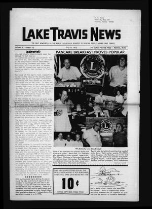 Primary view of object titled 'Lake Travis News (Austin, Tex.), Vol. 4, No. 10, Ed. 1 Saturday, July 8, 1972'.