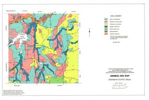Primary view of object titled 'General Soil Map, Stephens County, Texas'.