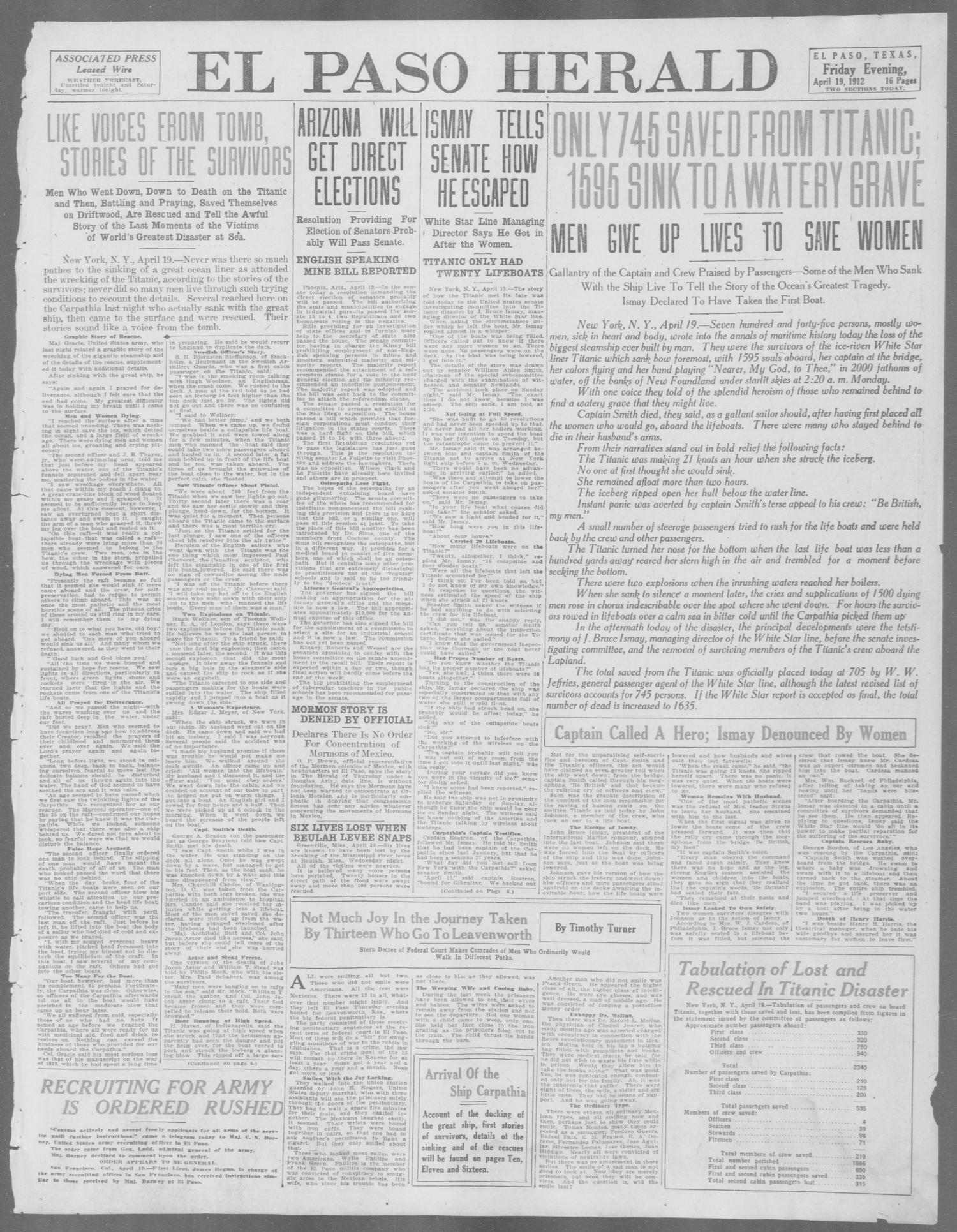 El Paso Herald (El Paso, Tex.), Ed. 1, Friday, April 19, 1912
                                                
                                                    [Sequence #]: 1 of 16
                                                