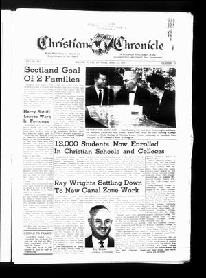 Primary view of object titled 'Christian Chronicle (Abilene, Tex.), Vol. 16, No. 28, Ed. 1 Tuesday, April 21, 1959'.