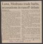 Primary view of [Clipping: Luna, Medrano trade barbs, accusations in runoff debate]