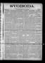 Newspaper: Svoboda. (La Grange, Tex.), Vol. 20, No. 21, Ed. 1 Thursday, May 25, …