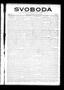 Newspaper: Svoboda (La Grange, Tex.), Vol. 31, No. 8, Ed. 1 Thursday, February 2…