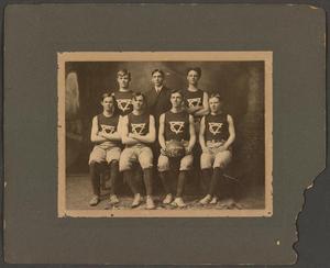Primary view of object titled '[Photograph of the Cleburne Y. M. C. A. Basketball Team, 1906]'.