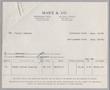 Text: [Broker Invoice from Marx & Co., September 1954]