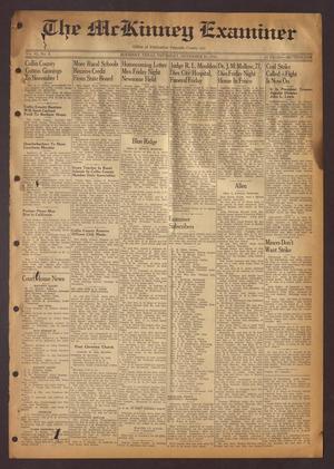 Primary view of object titled 'The McKinney Examiner (McKinney, Tex.), Vol. 61, No. 6, Ed. 1 Thursday, November 21, 1946'.