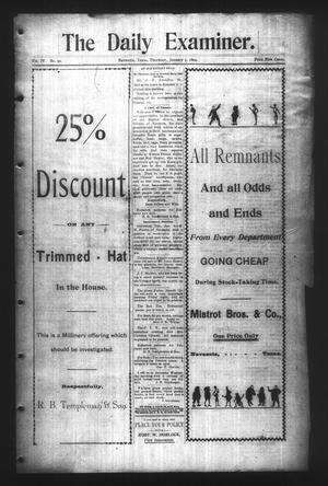 Primary view of object titled 'The Daily Examiner. (Navasota, Tex.), Vol. 4, No. 90, Ed. 1 Thursday, January 5, 1899'.