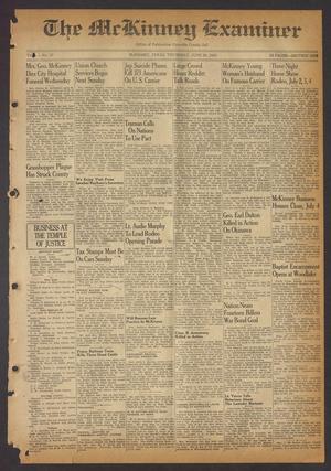 Primary view of object titled 'The McKinney Examiner (McKinney, Tex.), Vol. [59], No. 37, Ed. 1 Thursday, June 28, 1945'.