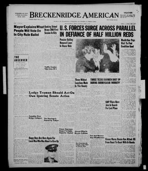 Primary view of object titled 'Breckenridge American (Breckenridge, Tex.), Vol. 31, No. 88, Ed. 1 Tuesday, April 3, 1951'.