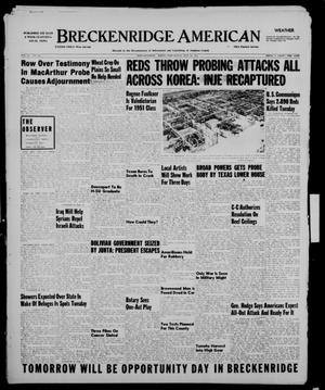 Primary view of object titled 'Breckenridge American (Breckenridge, Tex.), Vol. 31, No. 125, Ed. 1 Wednesday, May 16, 1951'.