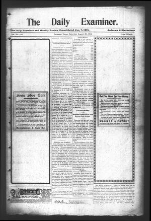 Primary view of object titled 'The Daily Examiner. (Navasota, Tex.), Vol. 7, No. 275, Ed. 1 Saturday, August 30, 1902'.
