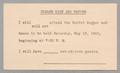 Postcard: [Reply Card from the Galveston Artillery Club, 1950]