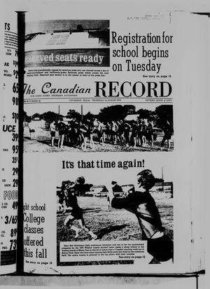Primary view of object titled 'The Canadian Record (Canadian, Tex.), Vol. 86, No. 33, Ed. 1 Thursday, August 14, 1975'.