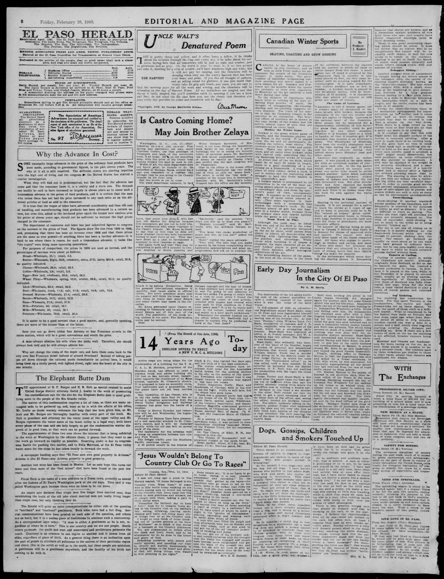El Paso Herald (El Paso, Tex.), Ed. 1, Friday, February 18, 1910
                                                
                                                    [Sequence #]: 6 of 12
                                                