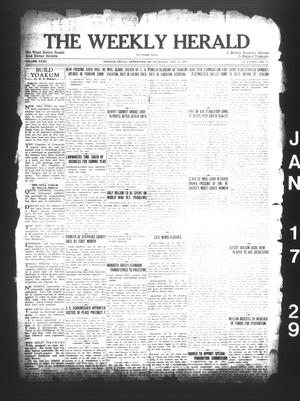Primary view of object titled 'The Weekly Herald (Yoakum, Tex.),, Vol. 32, No. 42, Ed. 1 Thursday, January 17, 1929'.