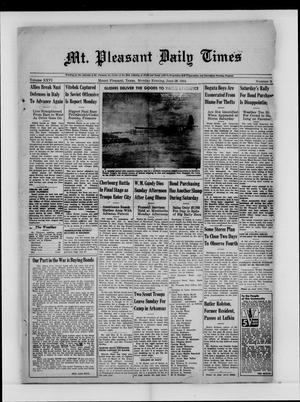 Primary view of object titled 'Mt. Pleasant Daily Times (Mount Pleasant, Tex.), Vol. 26, No. [88], Ed. 1 Monday, June 26, 1944'.