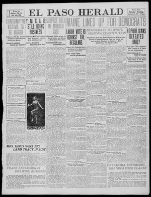 Primary view of object titled 'El Paso Herald (El Paso, Tex.), Ed. 1, Tuesday, September 13, 1910'.
