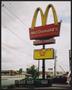 Primary view of [Photograph of a McDonald's Sign Reading "Mayor Lee B Is the Man."]