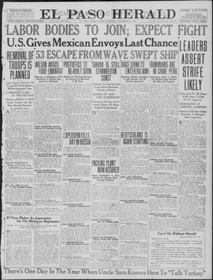 Primary view of object titled 'El Paso Herald (El Paso, Tex.), Ed. 1, Tuesday, November 21, 1916'.